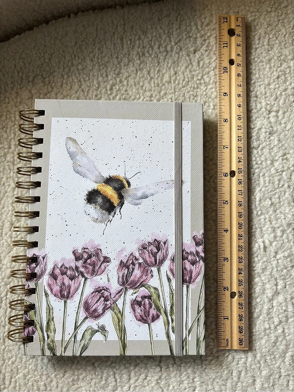 Floral Spiral Notebook Journal - Purple & Green